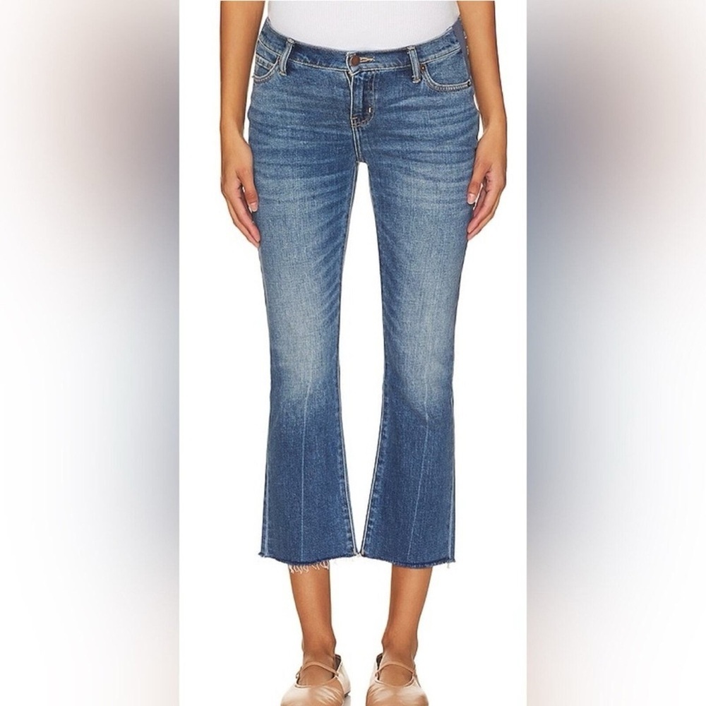 Hatch Maternity Cropped Indigo Blue Jeans Size 26